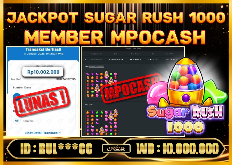 MPOCASH JACKPOT SUGAR RUSH 1000